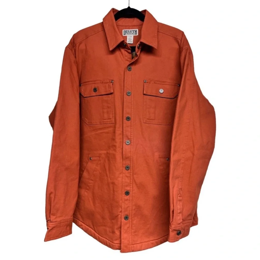 Duluthflex Fire Hose Shirt Jac Co Men's Orange Button-Up Jacket